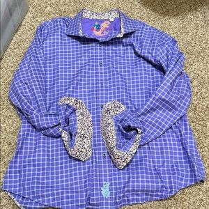 Robert Graham Purple Checkered Dress Shirt